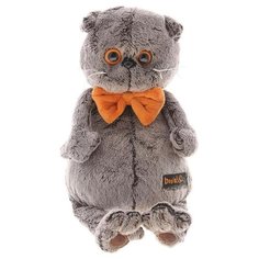 Мягкая игрушка Basik&Co Кот Басик в рыжем бархатном банте 22 см