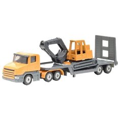 Набор техники Siku Тягач с экскаватором (1611) 1:87 16.3 см оранжевый/серый