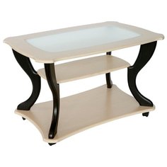 Столик журнальный Калифорния мебель Маэстро СЖС-02, ДхШ: 90 х 60 см, дуб беленый/венге