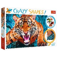 Пазл Trefl Crazy Shapes Лицом к лицу с тигром (11110), 600 дет.