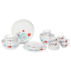 Столовый сервиз Luminarc Sabline P8078, 6 персон белый/голубой