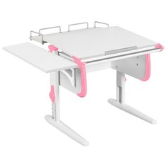 Стол ДЭМИ White-Стандарт СУТ-24-02 100x82 см белый/розовый/белый