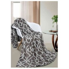 Покрывало Guten Morgen Классик, 180 х 200 см, серый/белый