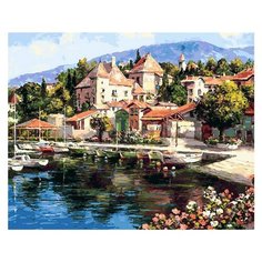 Белоснежка Картина по номерам "Лодочная пристань" 40х50 см (255-AB)