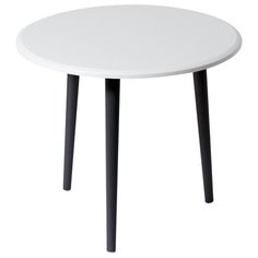 Столик журнальный Мебелик Манхэттен, d: 55 см, белый