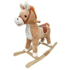 Каталка-качалка Наша игрушка Лошадка WJ-305 белый/бежевый