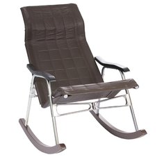 Кресло-качалка Комфорт Белтех размер: 100х56 см, обивка: искусственная кожа, цвет: коричневый Komfort