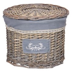Natural House Корзина для белья Лён 31.5х31.5х25.5 см серый