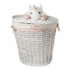 Natural House Корзина для белья Единорог 49х36х55 см белый