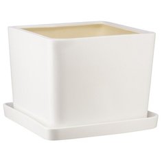 Горшок Вещицы Квадро Глянец OR064-2-018 белый