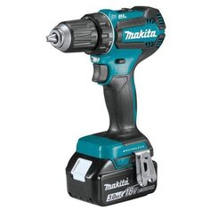 Аккумуляторная дрель-шуруповерт Makita DDF485RF Li-Ion 3 А·ч 18 В х1 кейс синий/черный