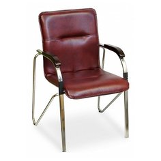 Стул Креслов Самба, металл/искусственная кожа, цвет: бордовый/черный