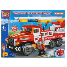 Конструктор ГОРОД МАСТЕРОВ Пожарная служба 3579 Пожарная машина Урал (поливает водой)
