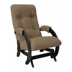 Кресло-качалка Комфорт Модель 68 размер: 60х89 см, обивка: ткань, цвет: венге/malta 17 Komfort