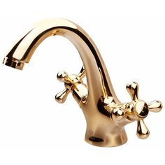 Смеситель для раковины (умывальника) KAISER Carlson Style 44313-3 gold двухрычажный