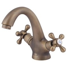 Смеситель для раковины (умывальника) KAISER Carlson Style 44311-2 An двухрычажный бронза