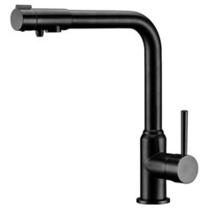 Смеситель для кухни (мойки) KAISER Teka 13044-2 black chrome однорычажный black