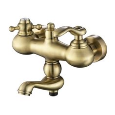 Смеситель для ванны с подключением душа KAISER Logo 47722-1Br двухрычажный бронза