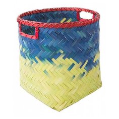 Natural House Корзина Радужный шеврон 23х23х31 см синий/желтый