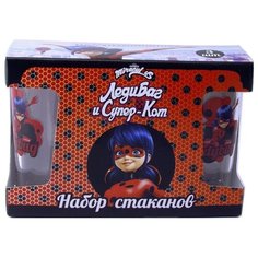 ND Play Набор стаканов Леди Баг и Супер Кот. Дизайн 1, 3 шт 230 мл 287097 бесцветный