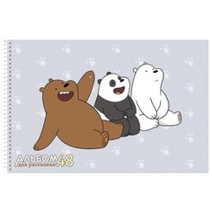 Альбом для рисования Hatber Вся правда о медведях 30 х 20.5 см, 100 г/м², 48 л.