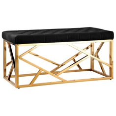 Банкетка STOOL GROUP Арт Деко золото/черный