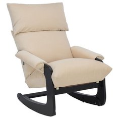 Кресло-качалка Комфорт Модель 81 размер: 97х74 см, обивка: ткань, цвет: венге/бежевый verona vanilla Komfort