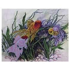 Hobby & Pro Набор для вышивания бисером Золотые рыбки 30 х 25 см (БН-3050)