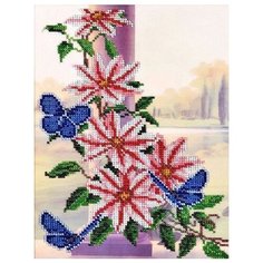Hobby & Pro Набор для вышивания бисером Клематис 20 х 26 см (БН-3045)