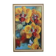Hobby & Pro Набор для вышивания бисером Желтая орхидея 24 х 40 см (БН-3119)