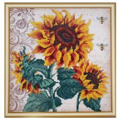 Hobby & Pro Набор для вышивания бисером Подсолнухи и пчелки 25 х 25 см (БН-3105)