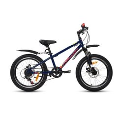 Подростковый горный (MTB) велосипед FORWARD Unit 20 3.0 Disc (2020) темно-синий 10.5" (требует финальной сборки)