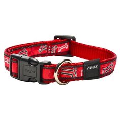 Ошейник Rogz Fancy Dress M (HB12) 26-40 см red bone