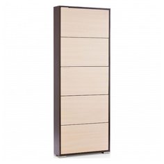 Обувница Vental Viva-5 , размер (ШхГ): 69.5х18.5 см , цвет: венге/дуб беленый