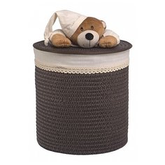 Handy Home Корзина для белья Медвежонок 37x37x40 см белый/коричневый