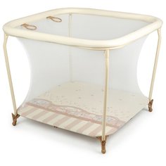 Манеж GLOBEX Квадрат бежевый/игрушки