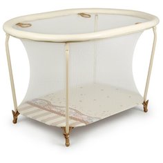 Манеж GLOBEX Овал бежевый/игрушки