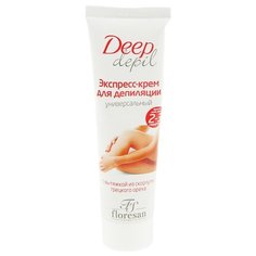 Floresan Экспресс-крем для депиляции Deep Depil универсальный с вытяжкой из скорлупы грецкого ореха 100 мл