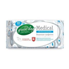 Влажные салфетки GREEN DAY Medical антибактериальные, 60 шт.