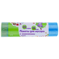 Мешки для мусора Elfe 92715 35 л (15 шт.) синий