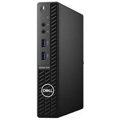 Настольный компьютер DELL OptiPlex 3080 Micro (3080-6773) Intel Core i3-10100T/16 ГБ/256 ГБ SSD/Intel UHD Graphics 630/Linux черный