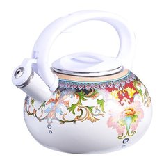 MAYER & BOCH Чайник со свистком Узор 26488 3 л, белый