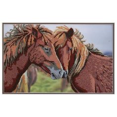 Hobby & Pro Набор для вышивания бисером Лошадки 40 х 25 см