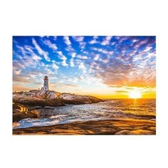 Рыжий кот Картина по номерам "Прекрасный маяк на закате" 40x50 см (Х-9206)