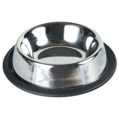 Миска Beeztees 640432 стальная нескользящая 450 мл серебристый