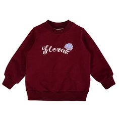 Свитшот Мамуляндия размер 116, бордовый/молочный