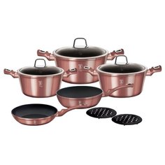 Набор посуды Berlinger Haus iRose Edition BH-6043 10 пр. розовый