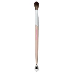 Кисть beautyblender High Roller Crease Brush & Cooling Roller бежевая