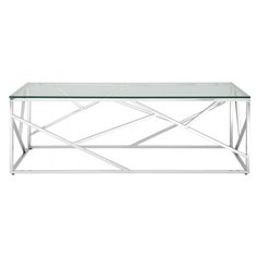 Столик журнальный STOOL GROUP Арт Деко, ДхШ: 120 х 60 см, серебро