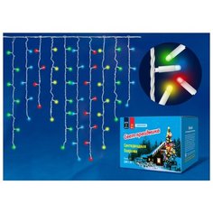 Гирлянда Uniel Бахрома ULD-B3010-200/SWK, 300 х 70 см, 200 ламп, мультиколор/белый провод